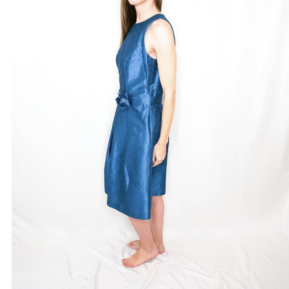 NWT Alfred Sung Women's Mosaic Dupioni Dress Size 10 Blue, Cocktail, Formal, - Picture 4 of 16